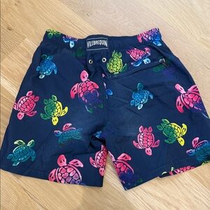 Vilebrequin Colorful Turtle Print Kids Shorts